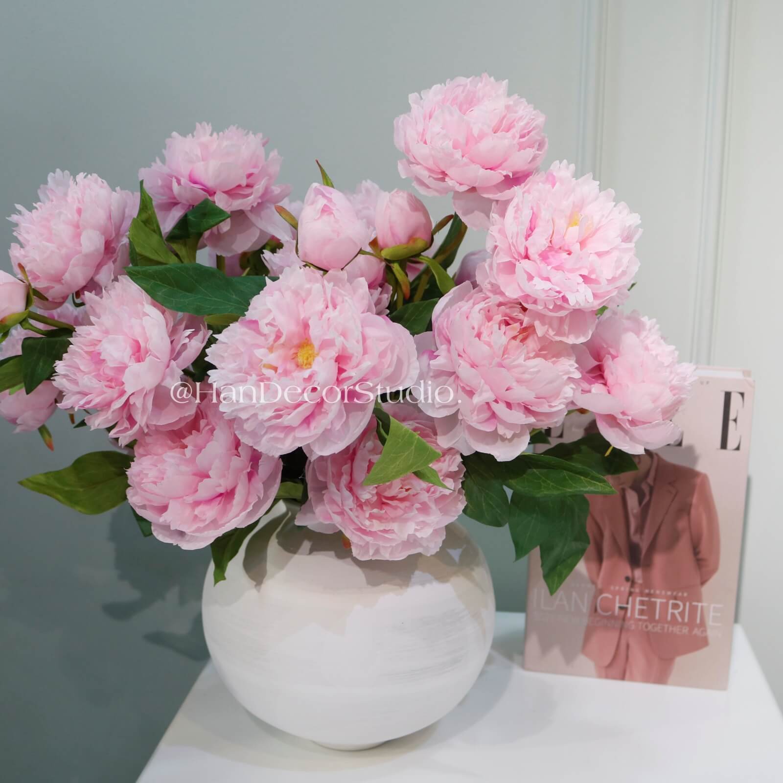 Bình hoa Peony trang trí