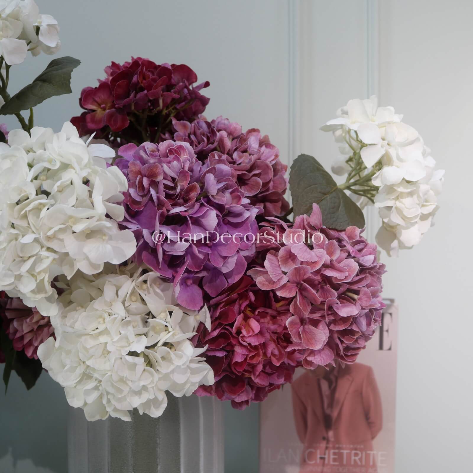 Bình hoa tú cầu real touch AL25.01