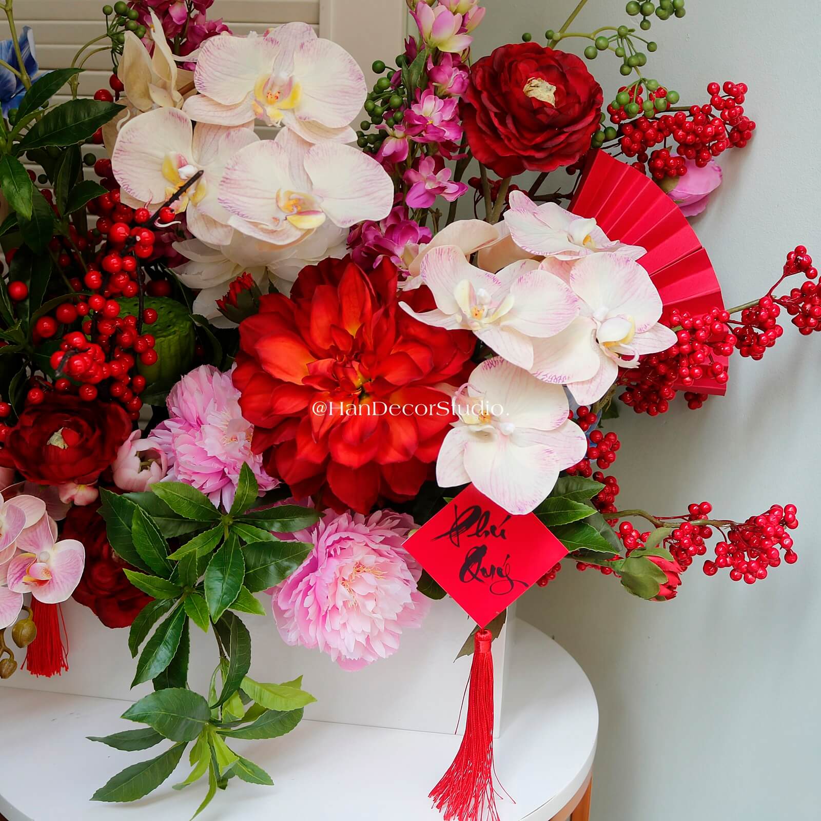 Hộc hoa trang trí bàn consol Phú Quý