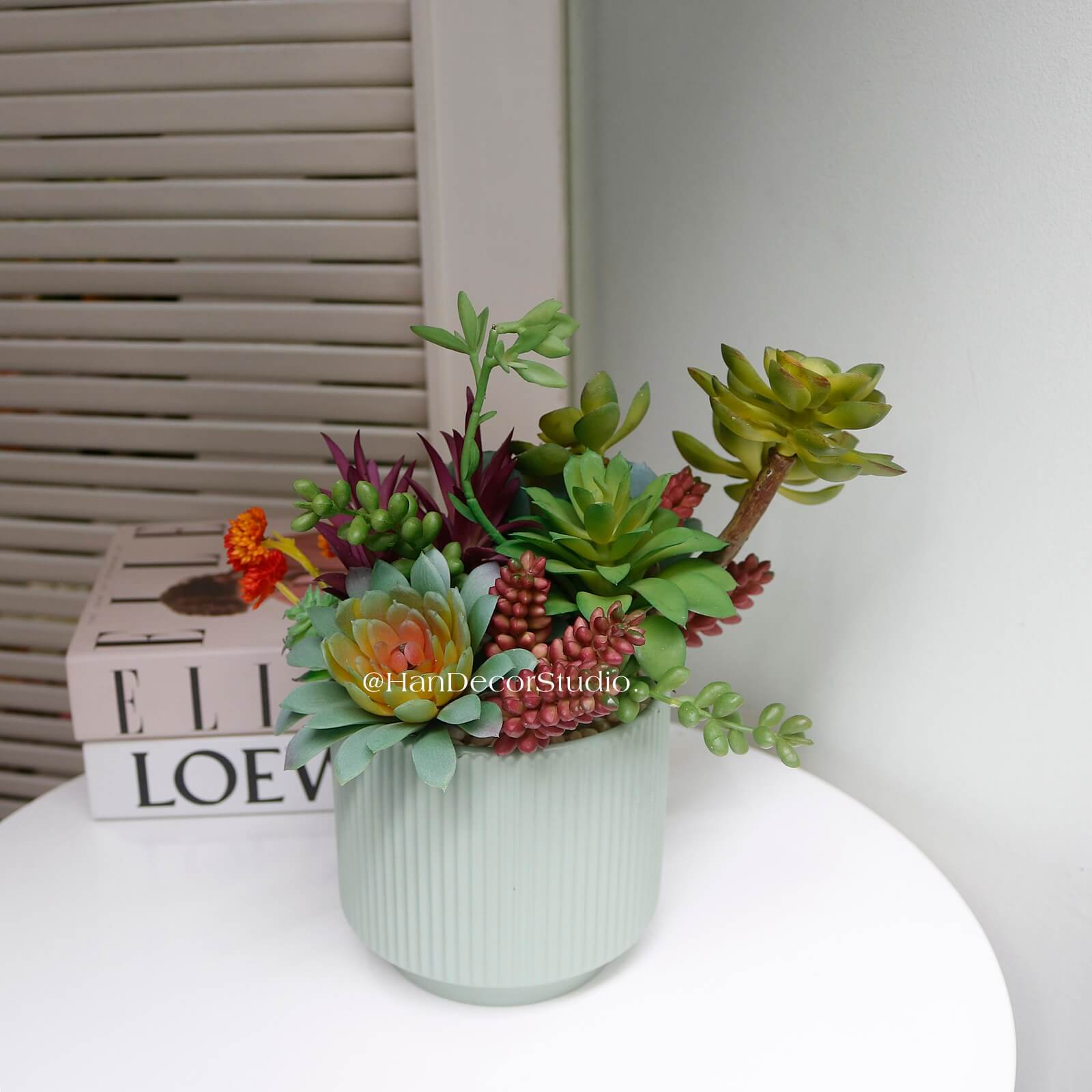 Chậu hoa sen đá để bàn HDC20